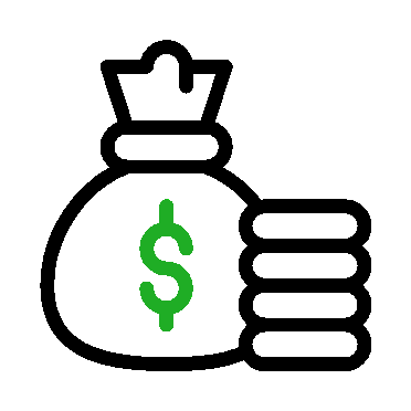 Animated graphic of a money bag, representing Melbourne Cheap's cost-effective and budget-friendly waste management solutions in Melbourne