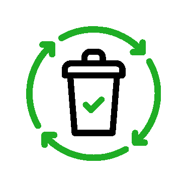 Animated graphic illustrating waste management, symbolizing Melbourne Cheap's eco-friendly and efficient waste disposal services.