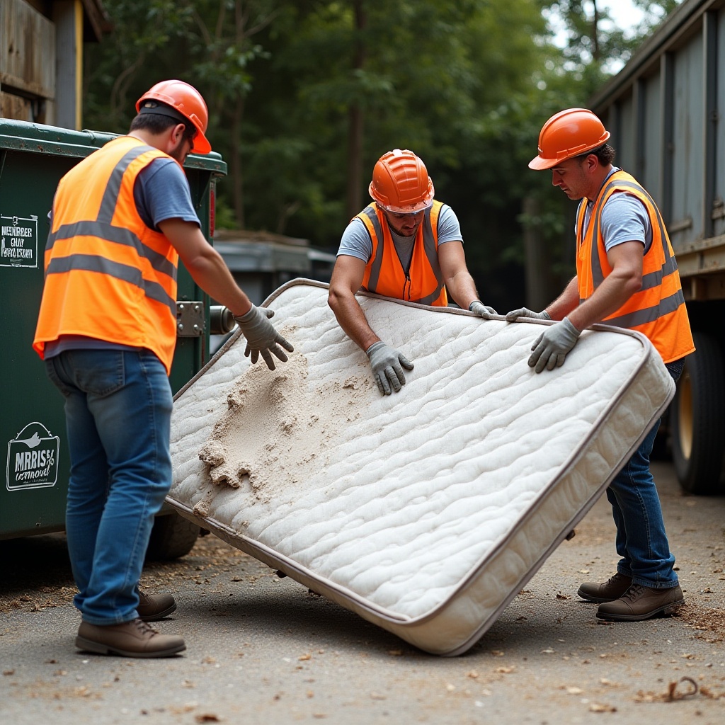 Highly realistic image of professional mattress removal service in Melbourne