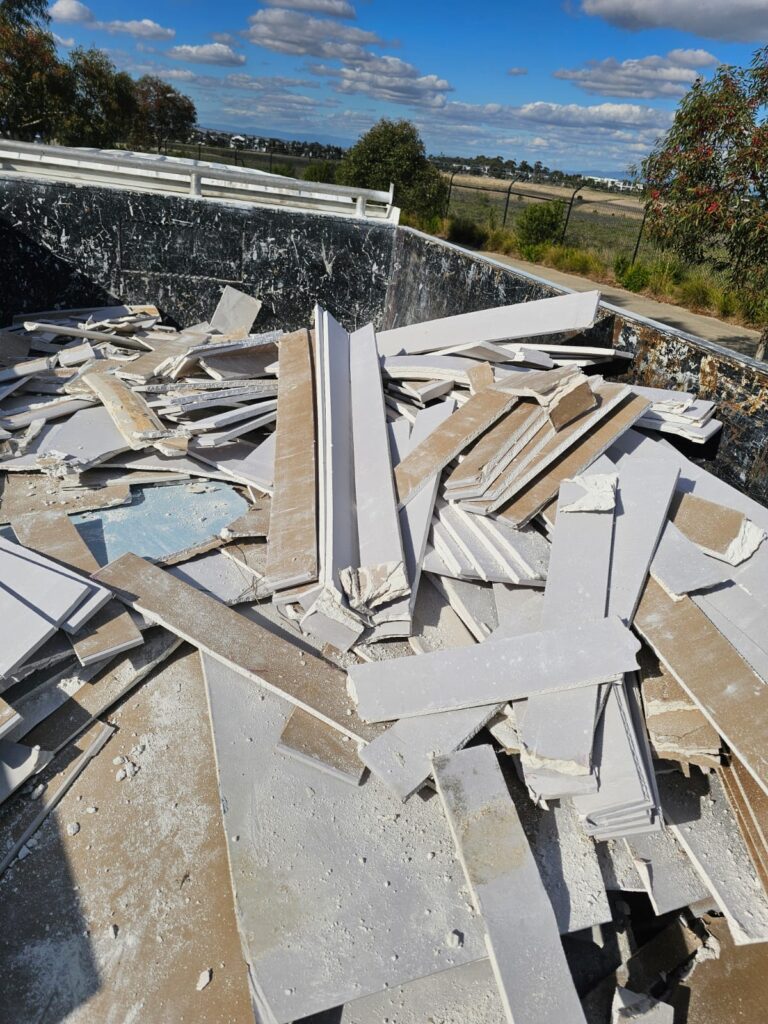 Professional plasterboard waste removal team ensuring clean, eco-friendly disposal across Melbourne.