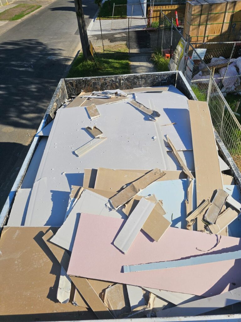 Professional plasterboard waste removal team ensuring clean, eco-friendly disposal across Melbourne.